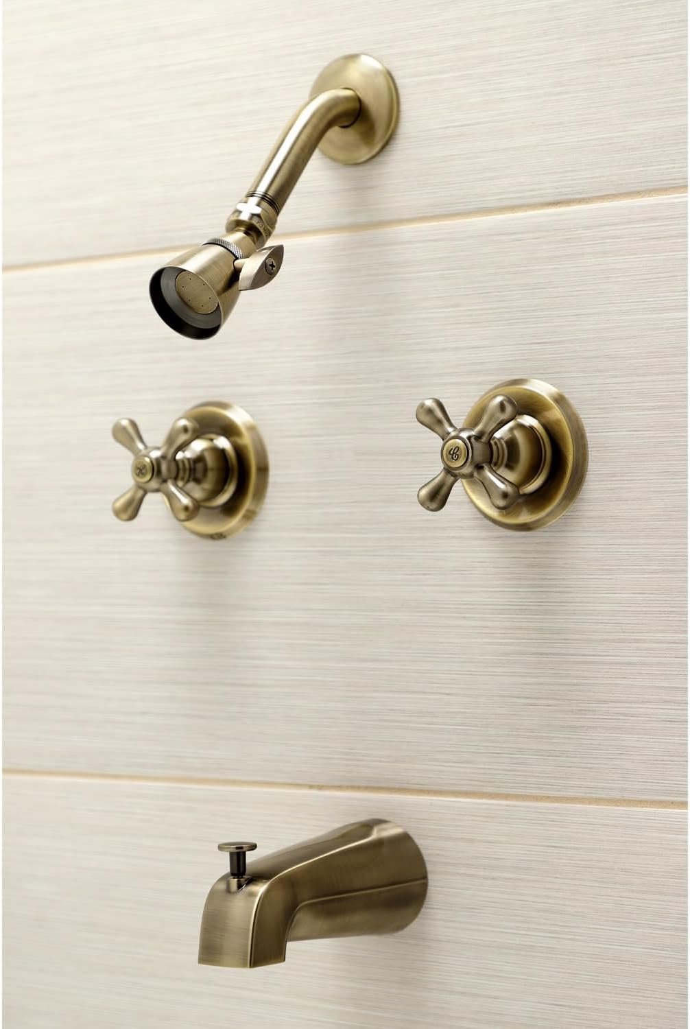 Kingston Brass KB242AX Magellan Tub and Shower Faucet, Polished Brass, 72 x 8 x 7.38