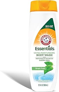 Arm & Hammer Essentials Body Wash Women Moisturizing - Simply Fresh 22.5oz Womens Body Wash - Non Toxic Shower Essentials for Women