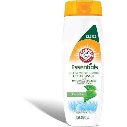 Arm & Hammer Essentials Body Wash Women Moisturizing - Simply Fresh 22.5oz Womens Body Wash - Non Toxic Shower Essentials for Women