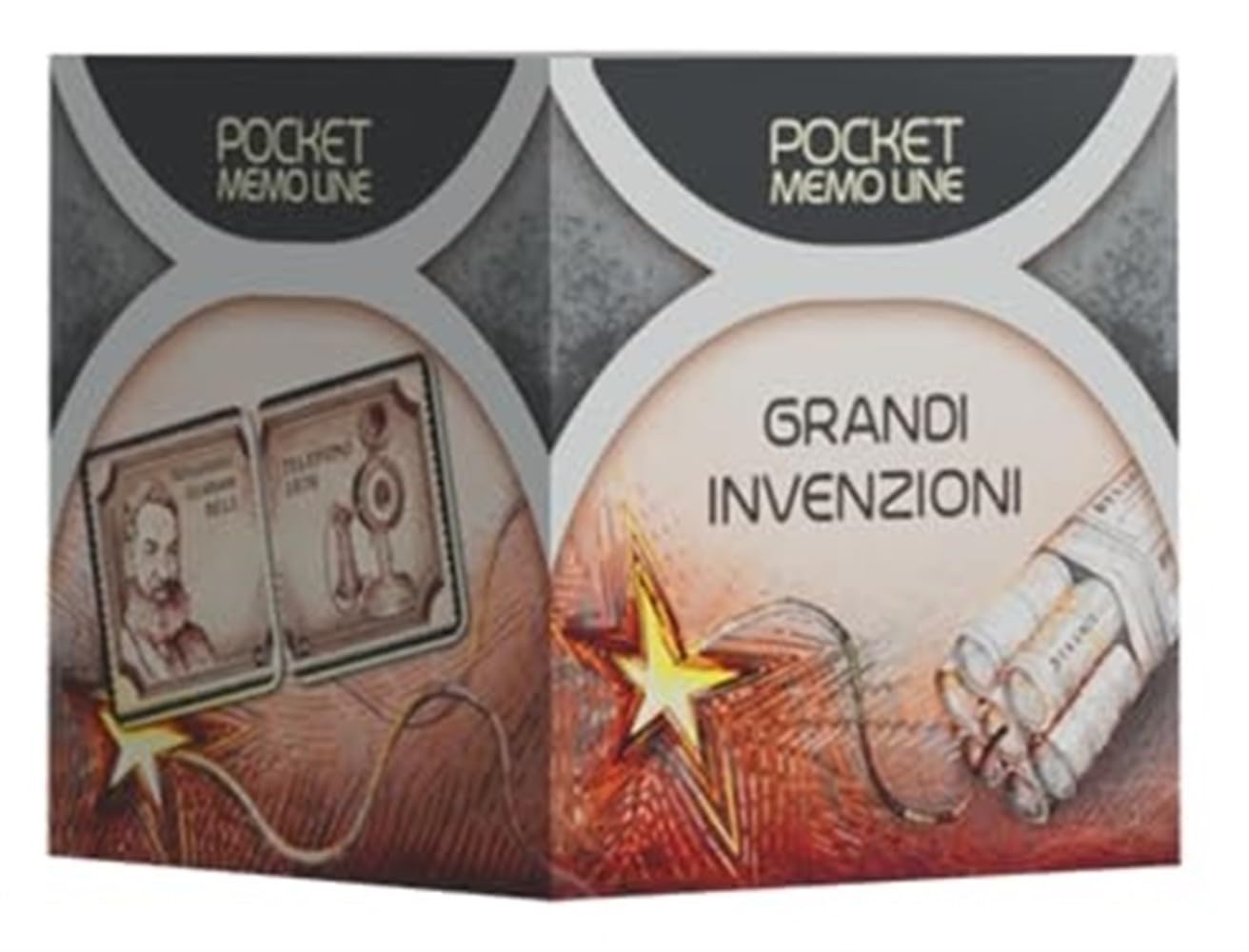 Cranio Creations - Pocket Memo Line - Great Inventions, A New Way To Play And Learn With Memory, Italian Edition
