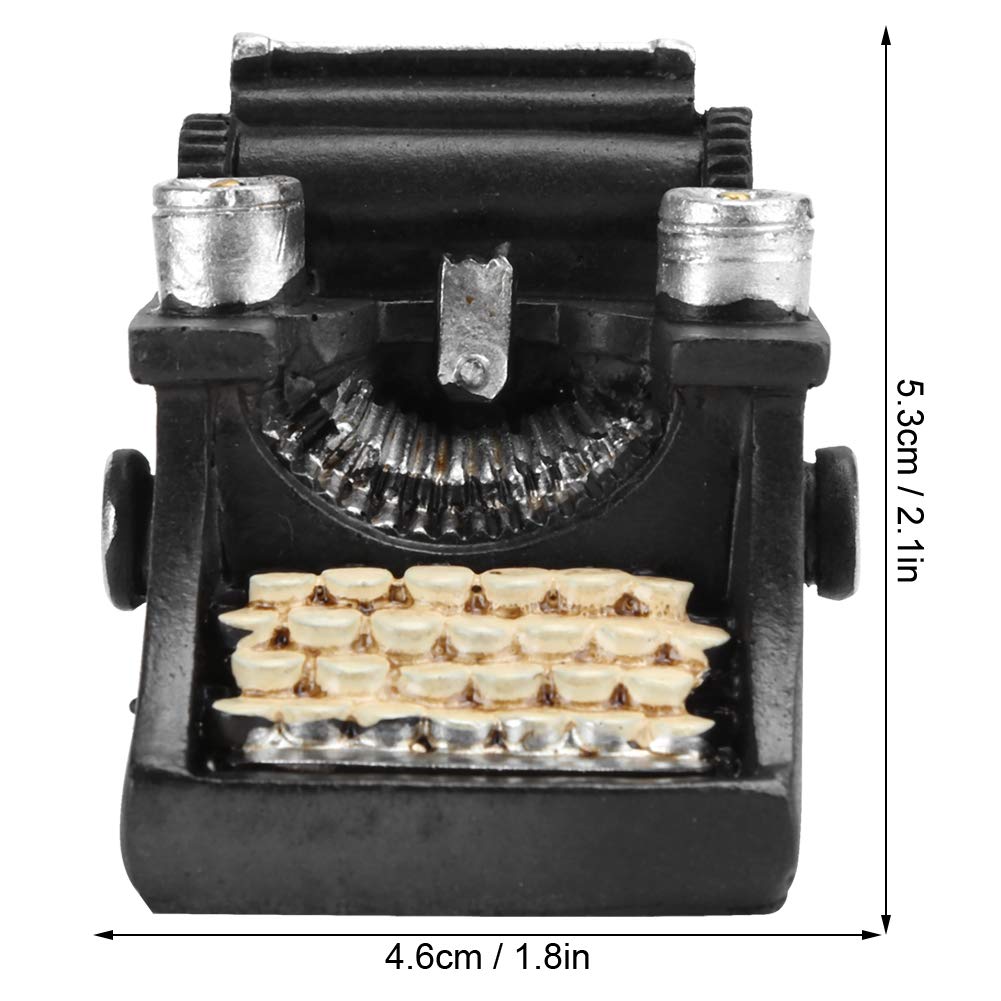 2 uds Modelo de máquina de Escribir Retro Miniatura Adorno de artesanía de máquina de Escribir de Resina para decoración de Bar de Oficina de Sala de Estar en casa