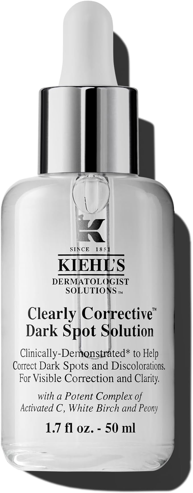 Kiehl's Clearly Corrective Dark Spot Serum, Brightening Facial Serum, Reduces Hyperpigmentation & Post-acne Marks, with Vitamin C & Salicylic Acid, All Skin Types, Paraben-free - 1.7 fl oz