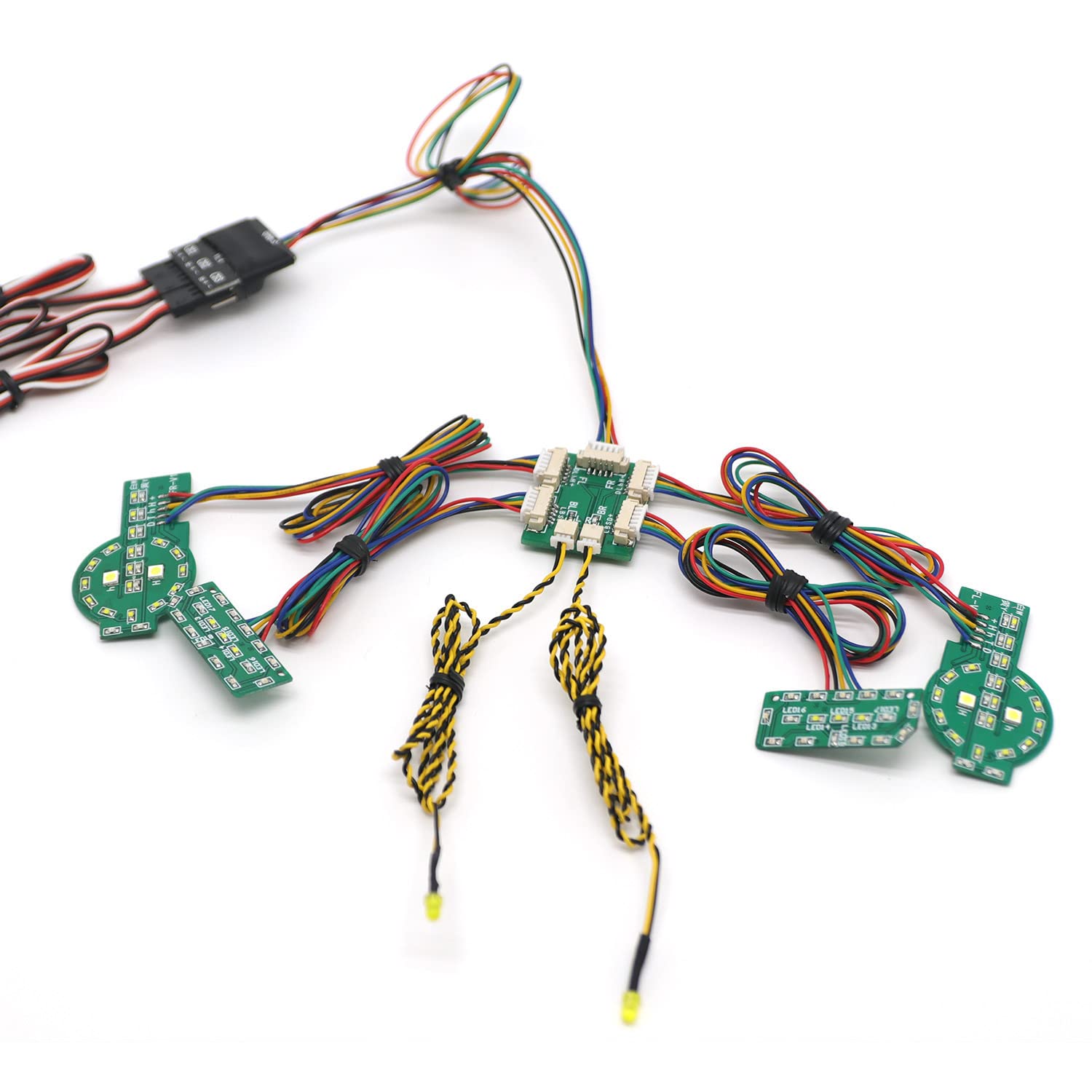 ZEZEFUFU RC Scale Crawler Led Scheinwerfer/Rücklicht Licht Kit Zubehör Lenkung Bremse Smart Simulation Blitzlichter für Traxxas TRX-4 2021 Ford Bronco 1/10