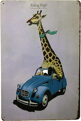 Letrero de metal vintage con diseño de animales para cocina, hogar, garaje, bar, pub, al aire libre, retro, 12 x 8 pulgadas