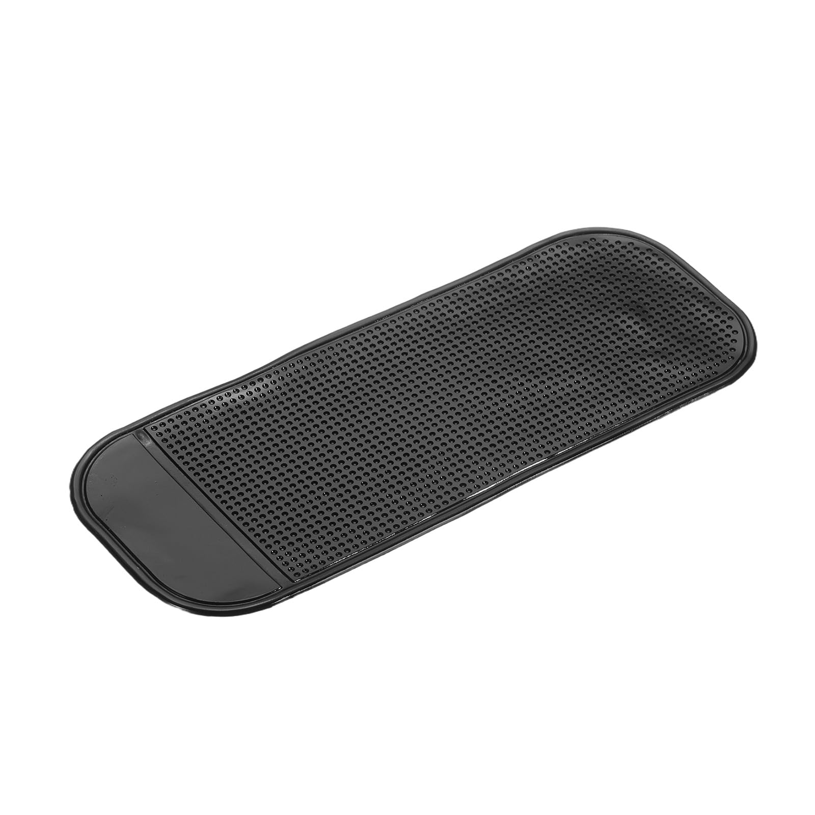 QUARKZMAN Mata antypoślizgowa na deskę rozdzielczą, 20 x 7 cm, uniwersalna, klejąca, nadaje się do prania, wielokrotnego użytku, antypoślizgowa mata na telefon, klucze, czarna