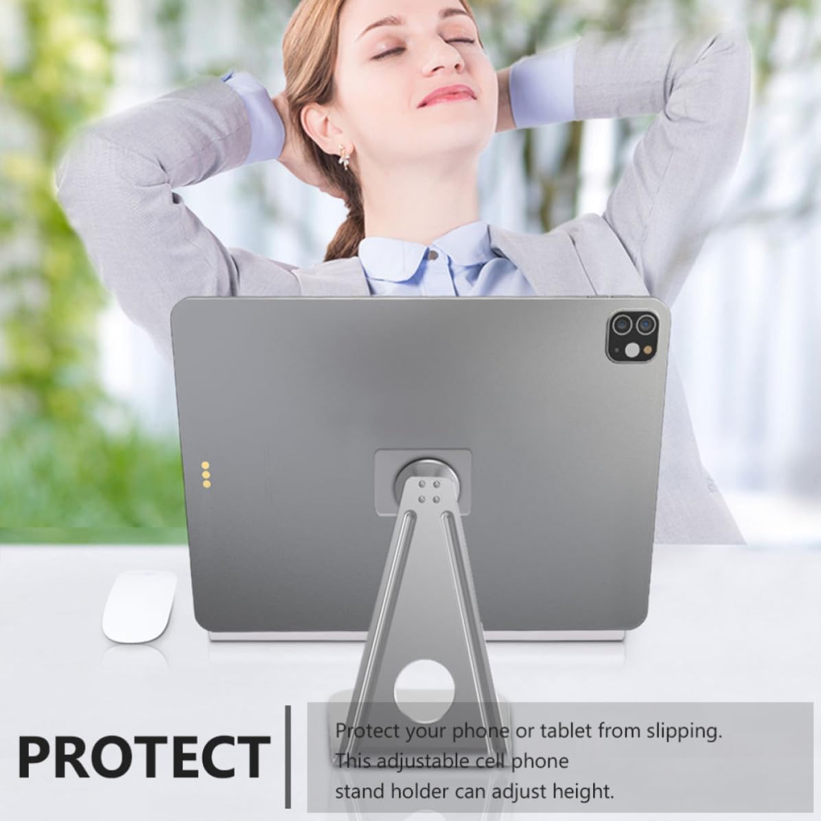 WOONEKY Soporte Magnético de Escritorio para Tablet y Móvil, Aleación de