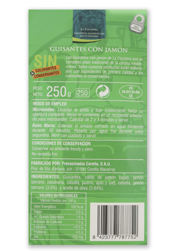 Guisantes con jamón