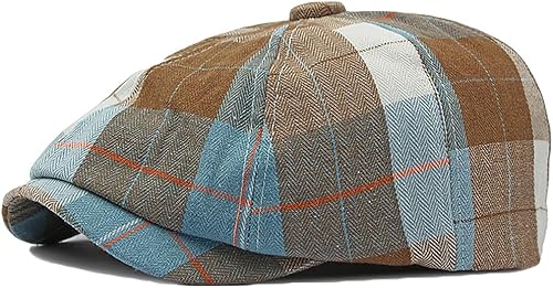 Miniatura 1 de Gorra de Newsboy a cuadros para hombre, gorra irlandesa escamosa, sombrero de golf Ivy Cabbie