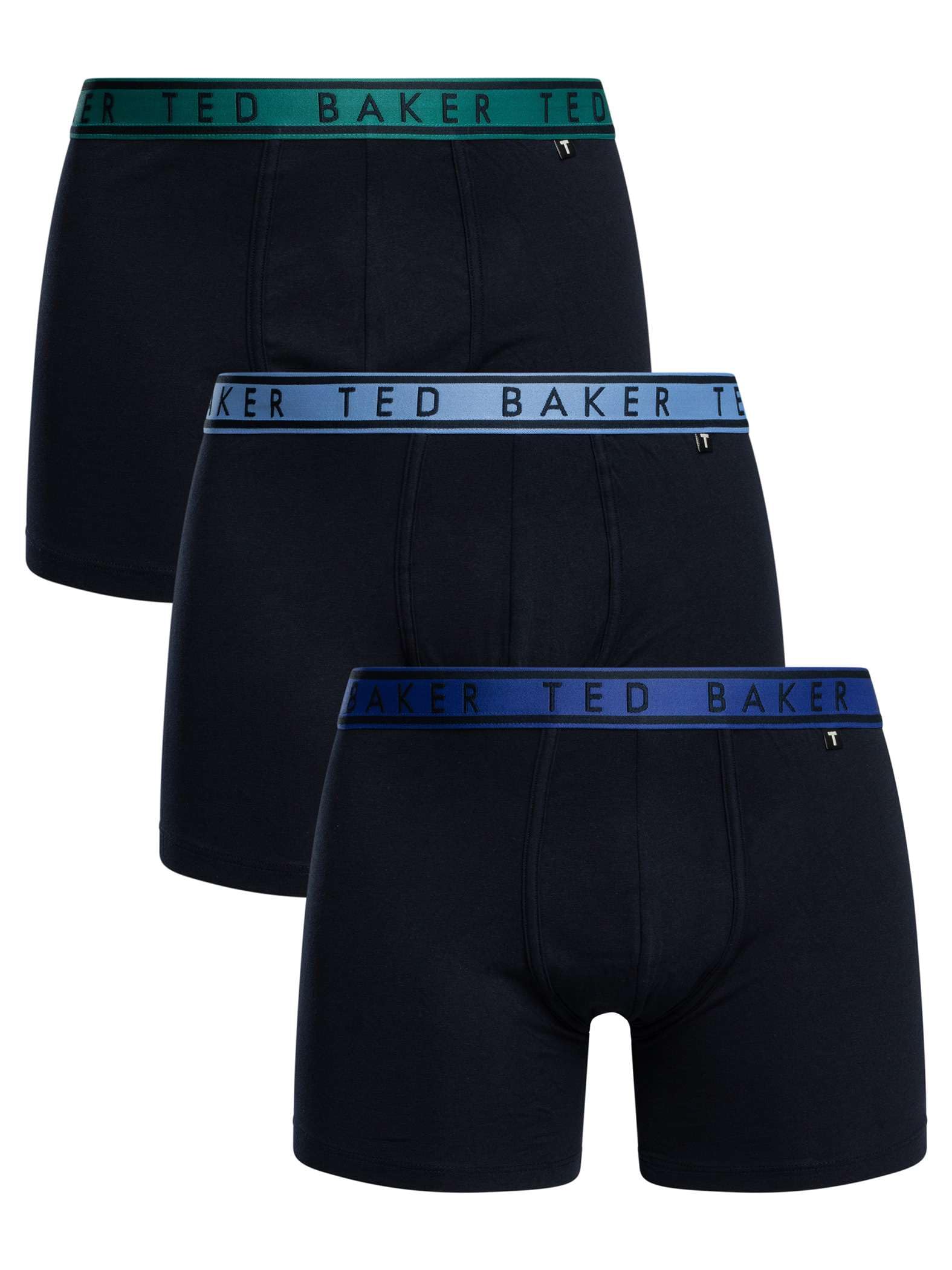 Ted Baker 3-Pack Cotton Boxer Brief Size S Navy Bayou/Navy Bachelors Blue/Navy Mazarnie Blue