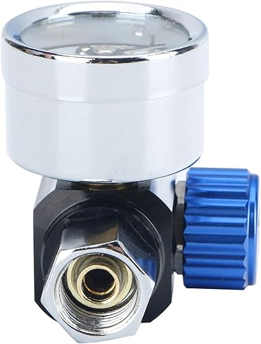 Miniatura 3 de Kit de regulador de presión de aire NPT de 1/4", regulador de válvula de ajuste de aire con manómetro para pistolas rociadoras y herramientas