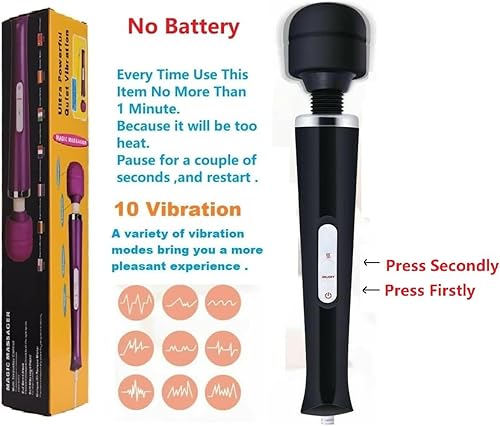 Miniatura 2 de Masajeador de cuerpo grande, vibrador de mano, potente masaje eléctrico de espalda para mujer, recuperación deportiva, dolores musculares, dolor,