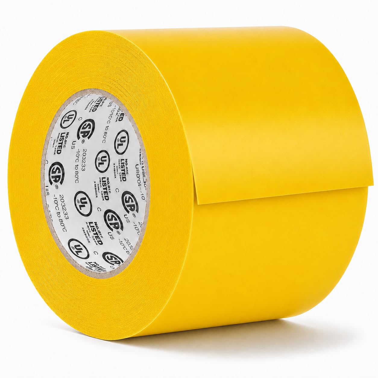 GGR Supplies EL-766AW Yellow General Purpose Electrical Tape, 3 Inch x 66 Feet, 7 Mil PVC, UL/CSA Listed Core, 600V Flame-Retardant Insulation for Wire Splicing, Bundling &amp; Color Coding, Pack of 1