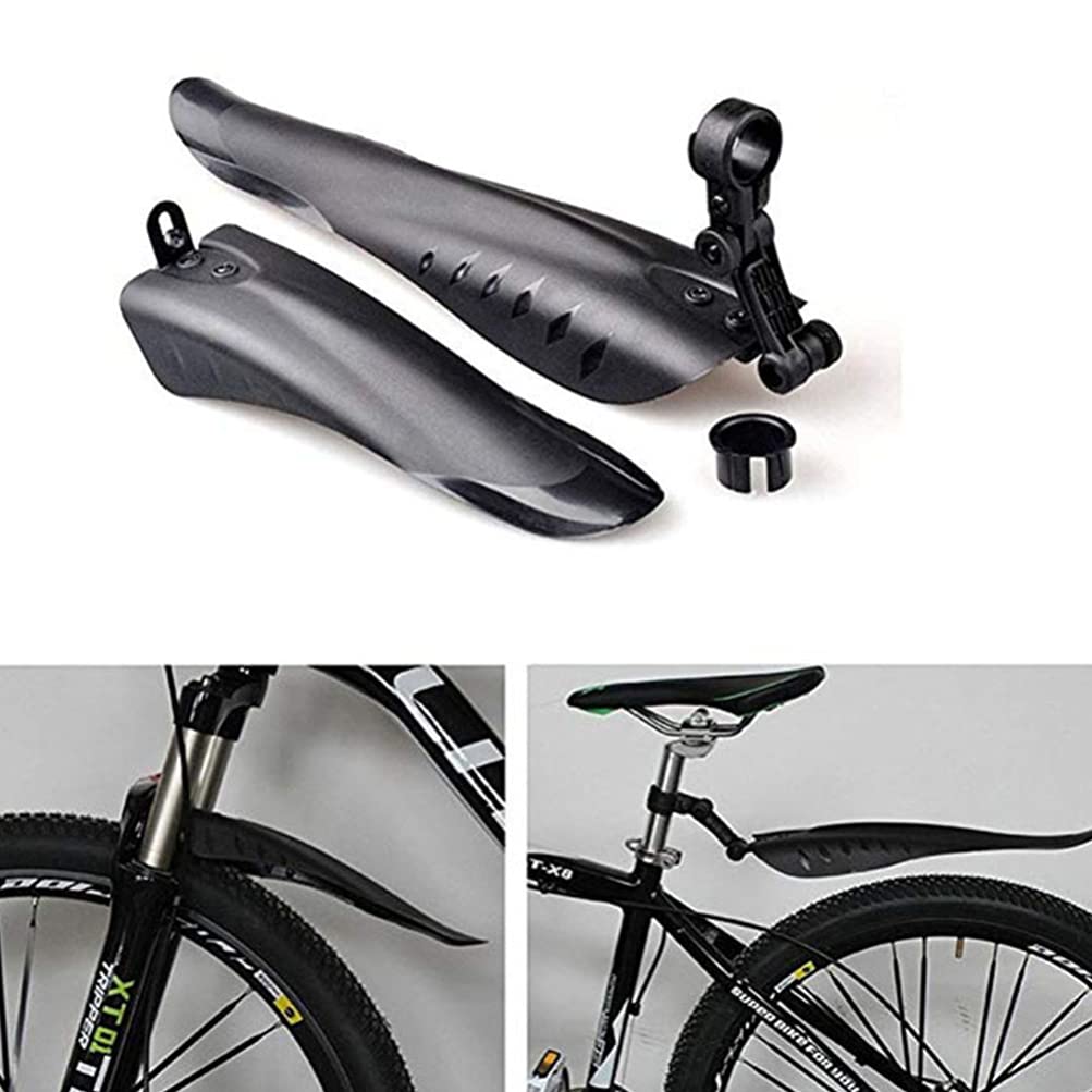 Wakauto 2sets Black Mudflap for Bike Quick Release Cycling Wings Mud Guard Easy Install High-Strength Components for Mountain from Mud and Rain