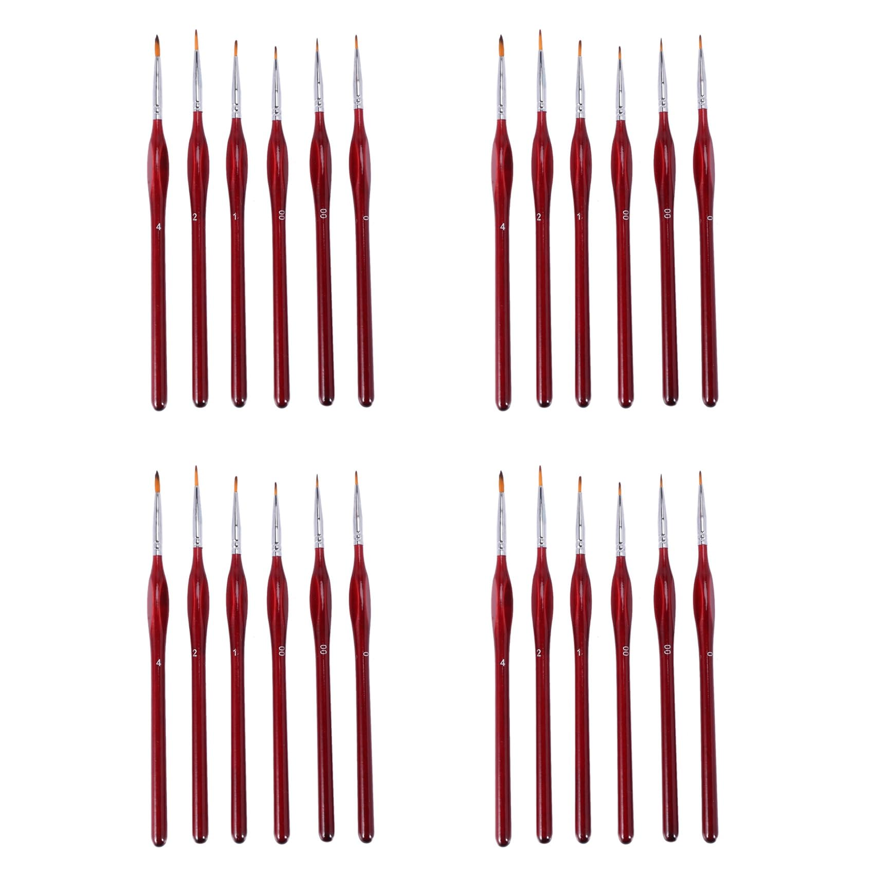Jnchdghwa 24-Piece Fine Paintbrushes - Detail Paint Brush Set - for Acrylic, Watercolor, Oil