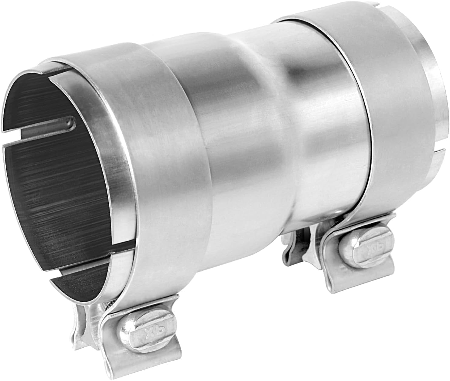 2.75 to 3 inch Exhaust Adapter with Clamp Stainless Steel, 2.75" ID to 3" ID Exhaust Reducer Connector Pipe with Clamp
