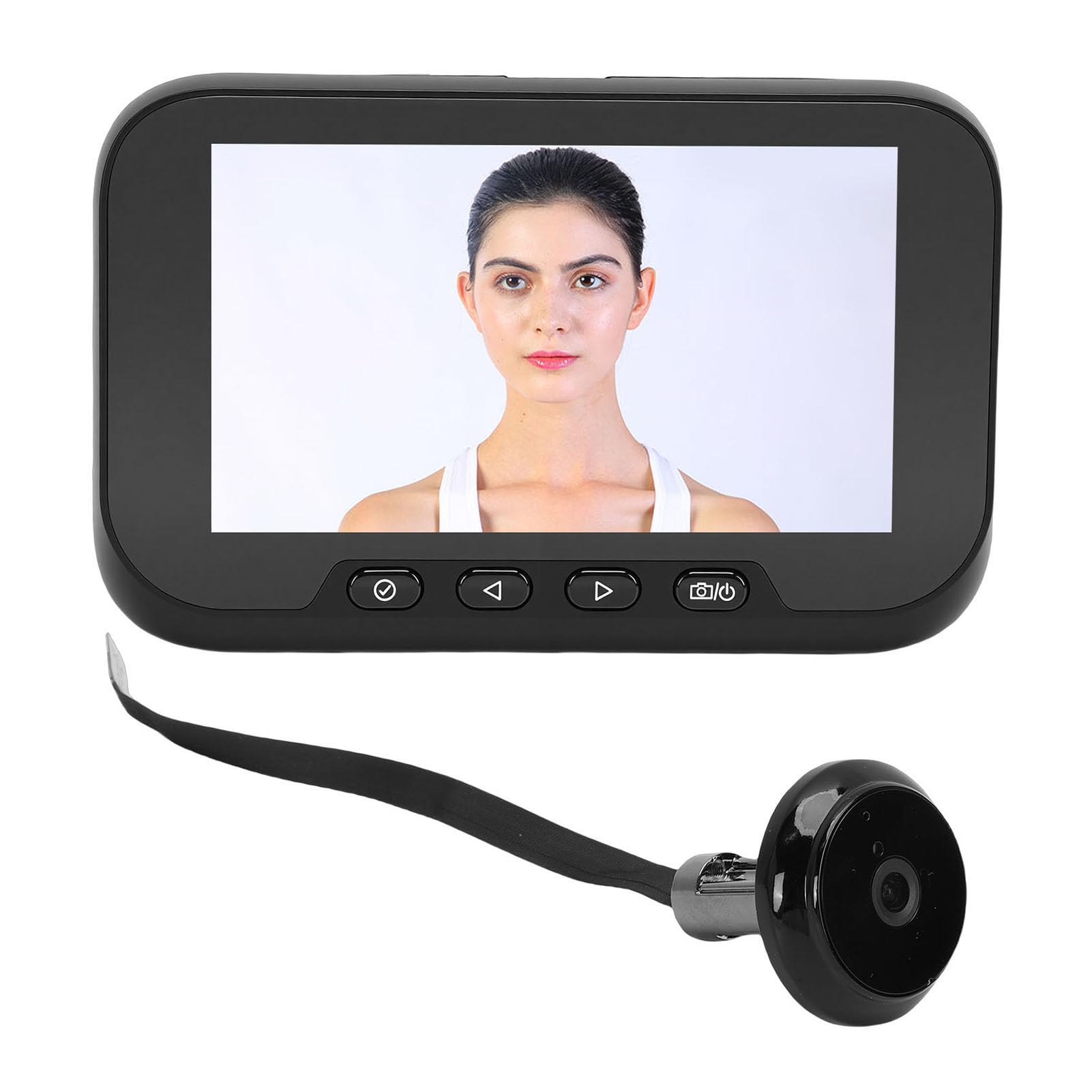 Fafeicy Caméra Judas Vidéo écran Couleur 4,5 Pouces 1080P Grand Angle 135 Degrés avec Détection de Mouvement Visionneuse de Porte Numérique pour Porte D'appartement de sécurité à