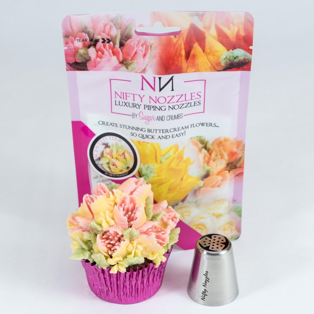 Piping Nozzle for Scented Tulip Cake Decoration - Made of Food Grade, Dishwasher and Rust Proof Stainless Steel – 19-L