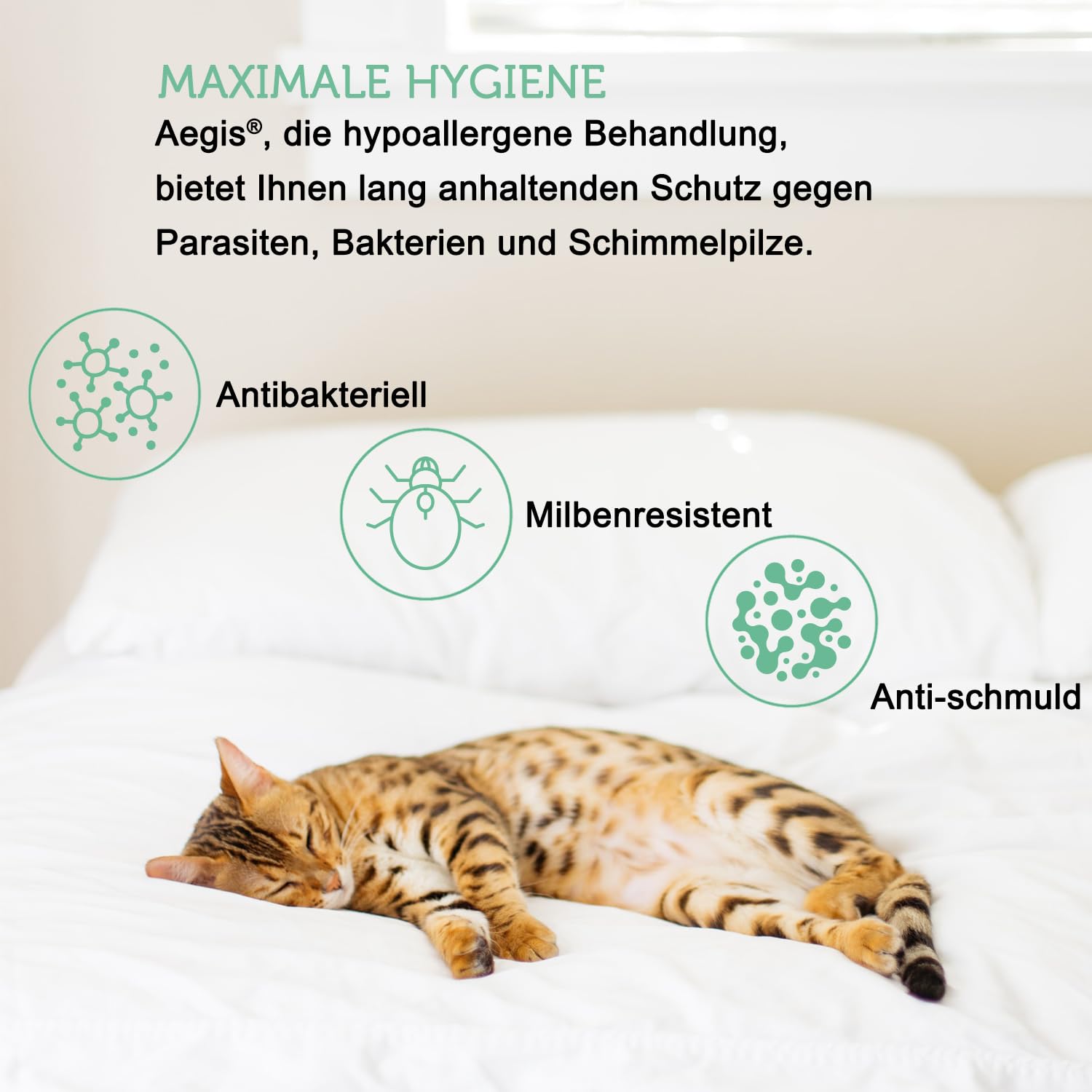 Matratzenschoner 140x200/30 cm Top-Qualität Oeko-TEX® Hergestellt in EU ~ Inkontinenzeinlage Wasserdicht und Waschbar aus Tencel™ Ökologisch ~ Form Spannbettlaken