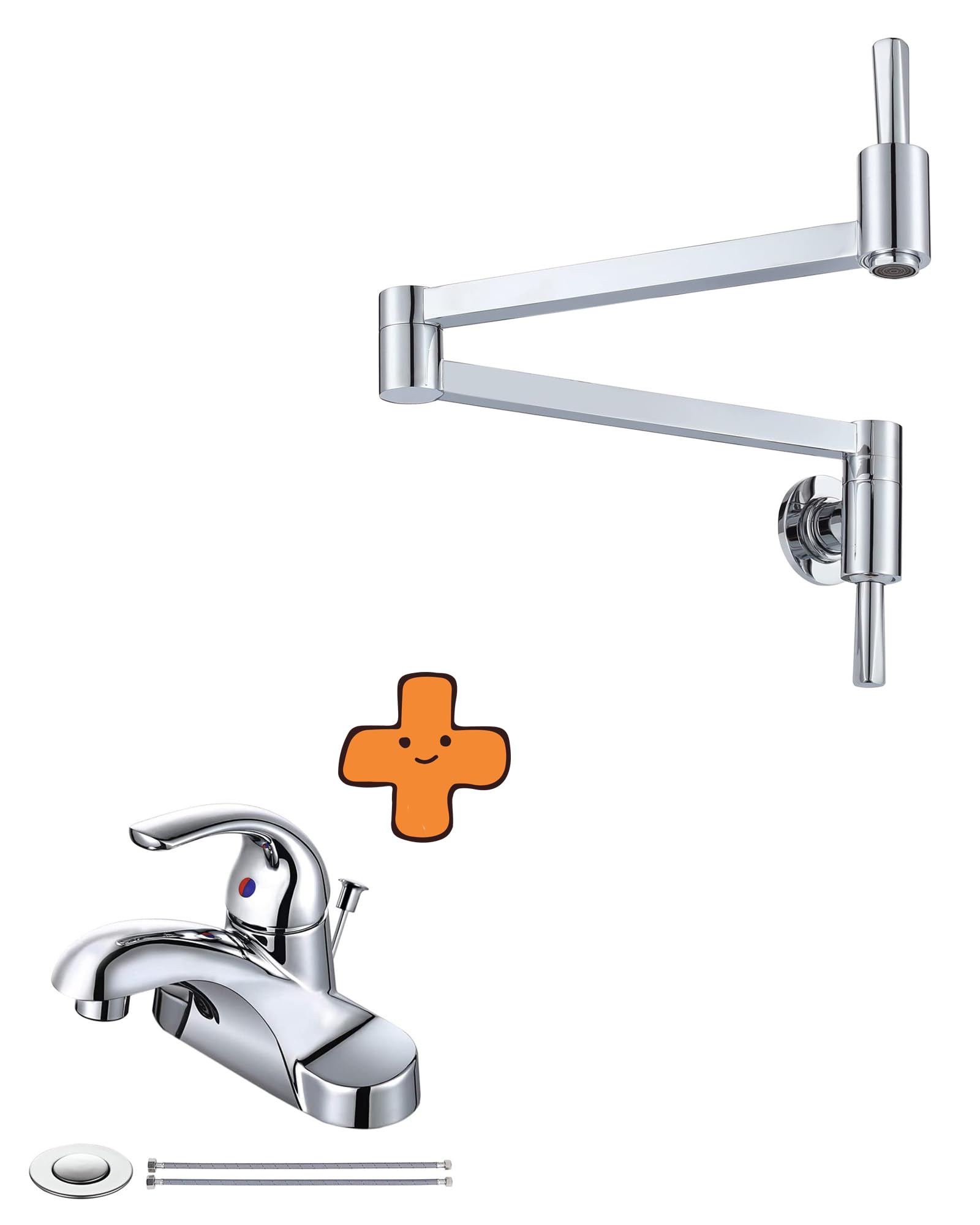 Jnfidosr Pot Filler Faucet Chrome Commercial Faucet And Bathroom Faucet