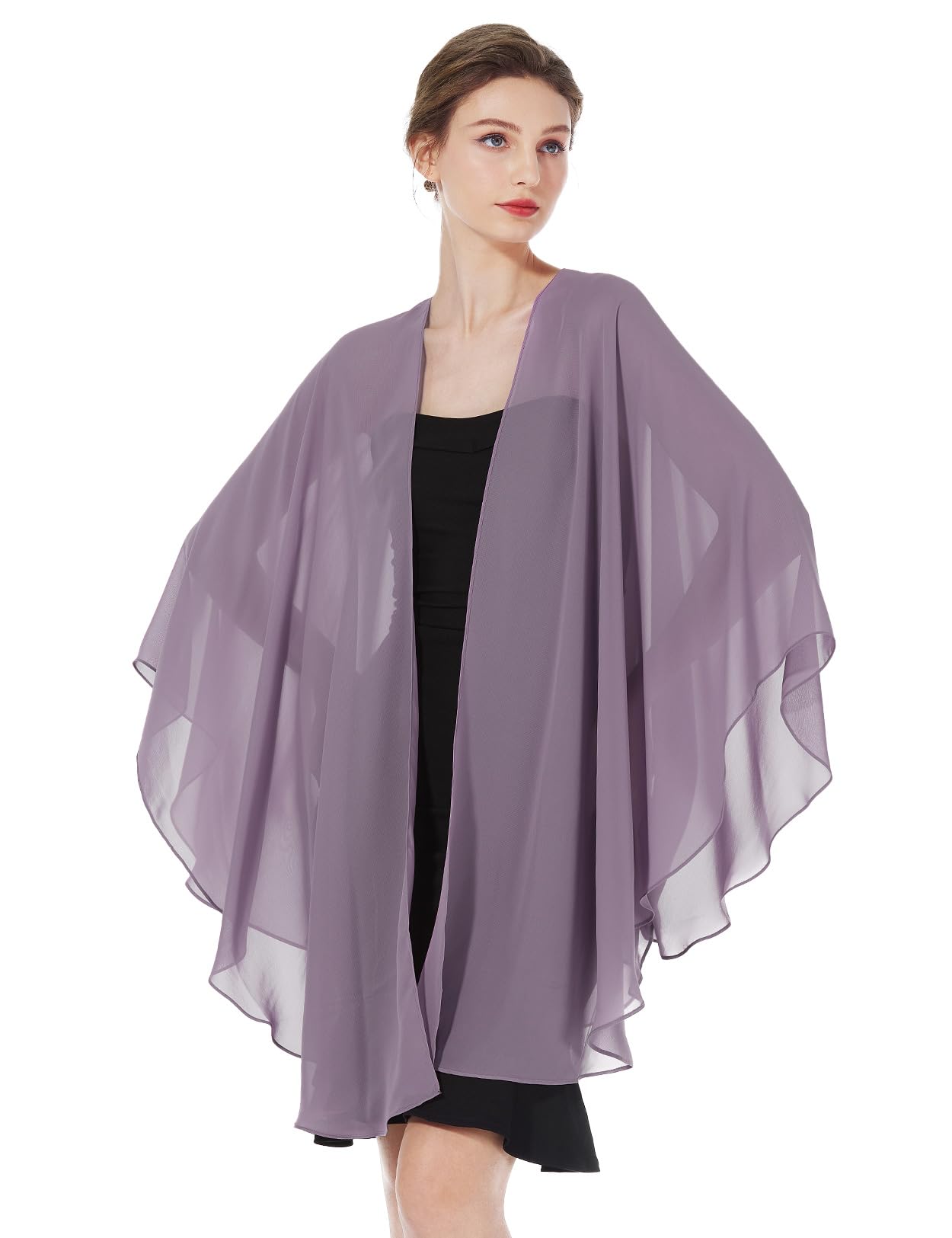 Cape En Mousseline Boléro De Soirée CHICTRY - Châle Élégant Pour Mariage Baptême Cocktail Plage