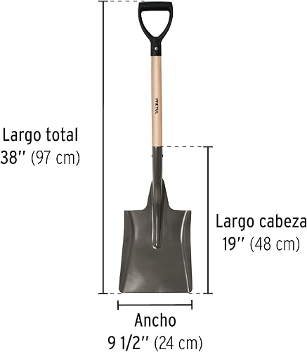 Miniatura 3 de Pala puño cuadrado 'Y', mango 28 ', Pretul