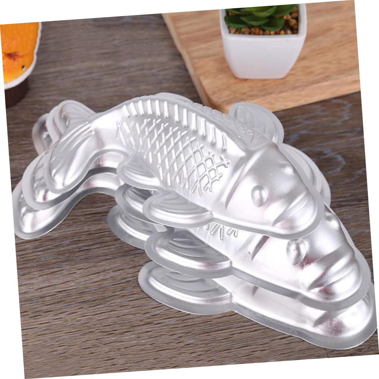 Alipis 3 Ensembles Moule Alimentaire De Cuisine Moules De Bricolage Pour Gâteaux De Riz Poêle Gâteau À La Gelée Moules À Chocolat Bricolage Moules À Fondants Silver Aluminium 2 Pièces * 3