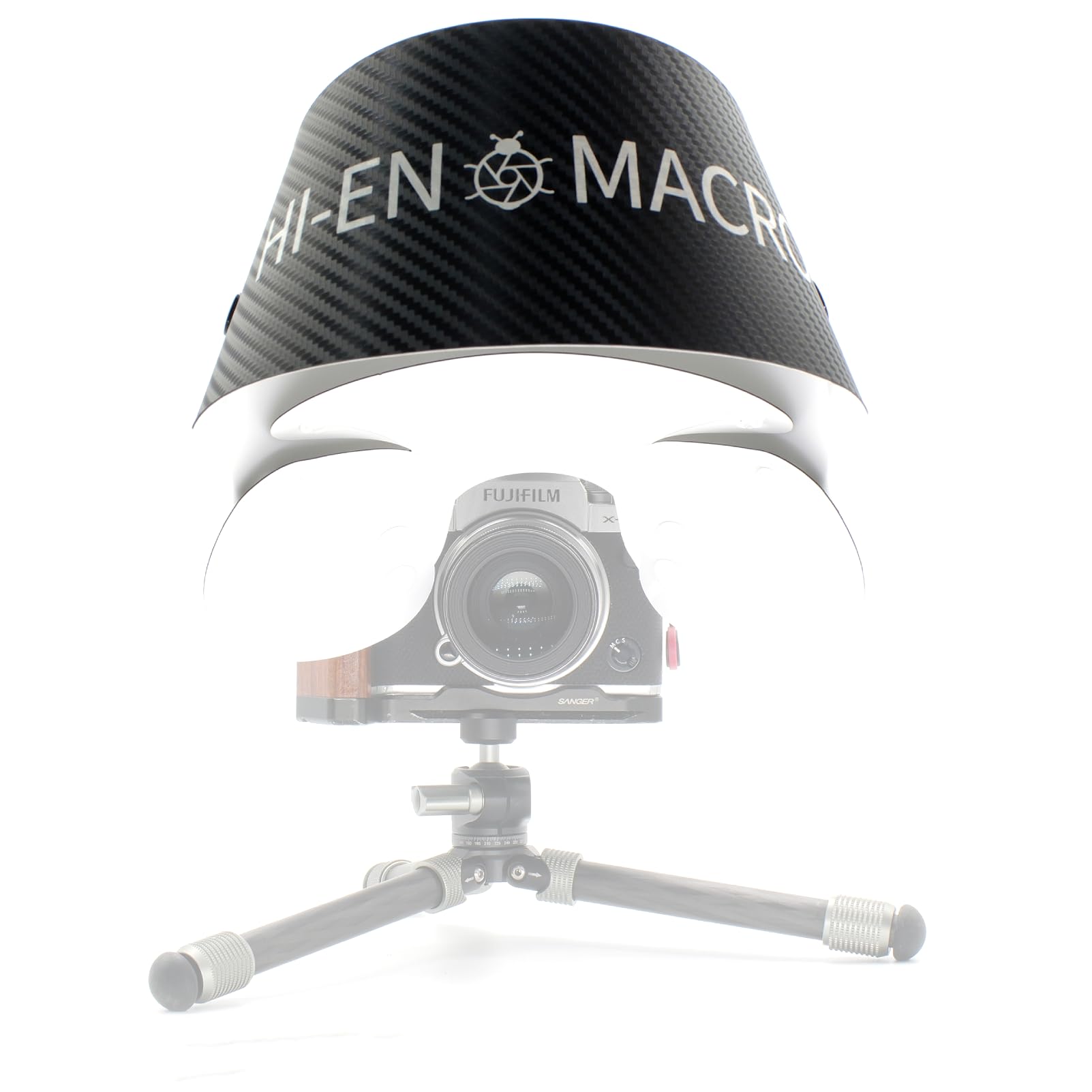 Gua'ge Makro-Blitzdiffusor-Softbox, Makrofotografie-Hufeisen-Gegenlichtblende für Insekten, Blumen und detailliertere Fotografie. (Large Size II)