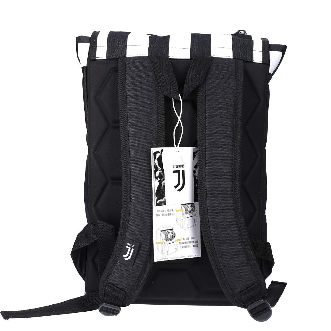 Juventus Schoolpack 2019/2020 Zaino Seven Estendibile con Astuccio 3 Zip Completo di Cancelleria e Orologio in Omaggio - 100% originale - 100% Prodotto Ufficiale