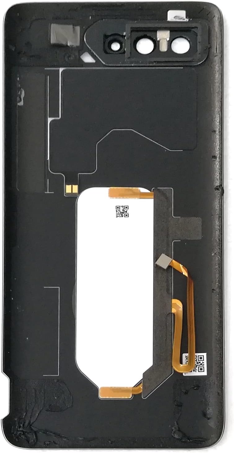 SHOWGOOD for 6.78" Asus ROG Phone 5 5S ZS673KS Glass Panel Back Battery Cover Housing Door Lid + Camera Lens (Black Tencent Logo)