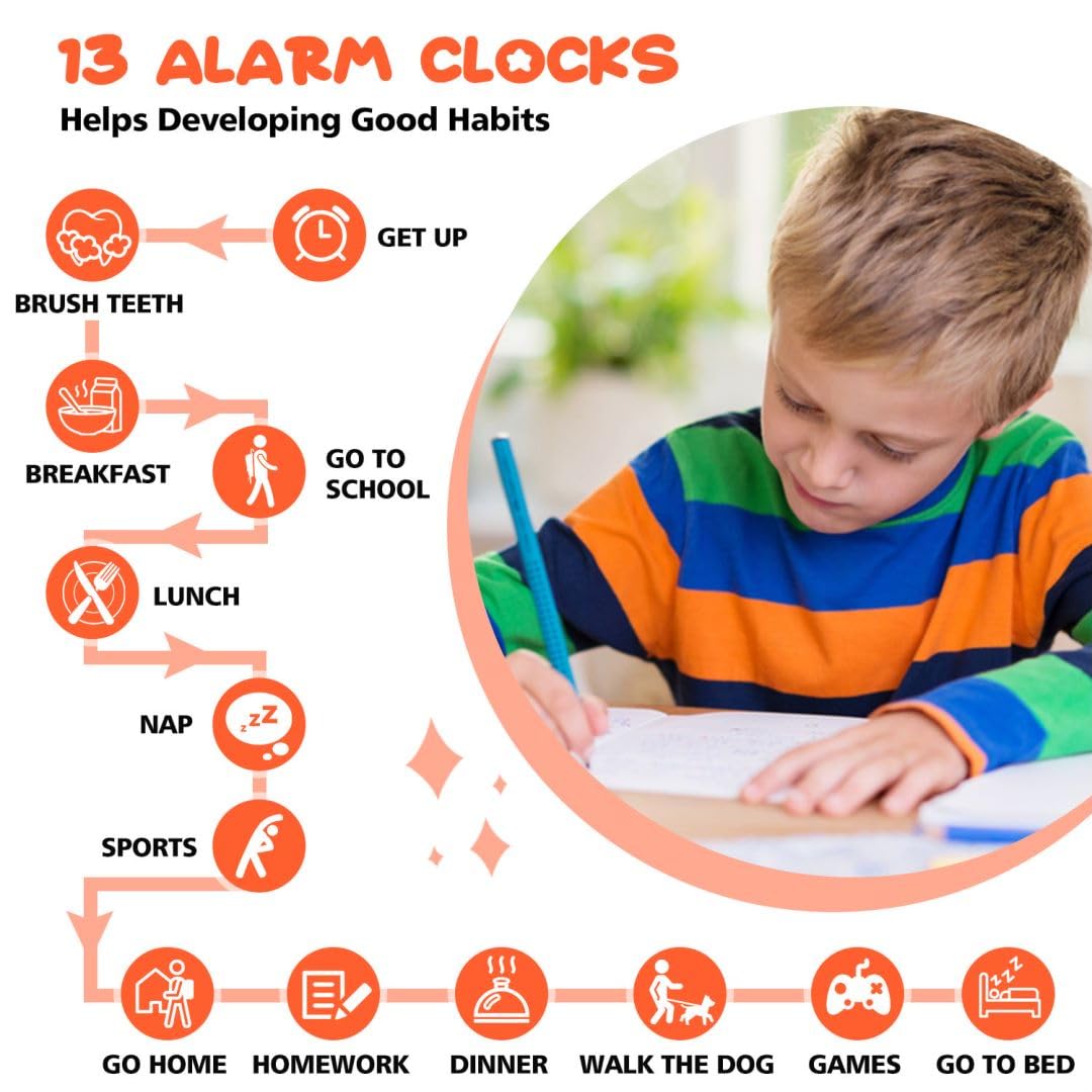 aswan watch Montre Enfant, Jouet Enfant, Montre Connectée Enfant - 26 Jeux, Caméra, Vidéo, Apprendre l'heure, Cadeau pour Fille Garçon, 04 Orange