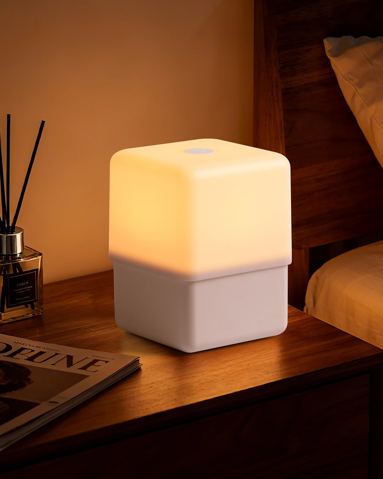 Soft Warm Night Light for Baby Nursery Breastfeeding Sleep Aid Small Touch Lamps for Nightstand Bedside Fun Liftable