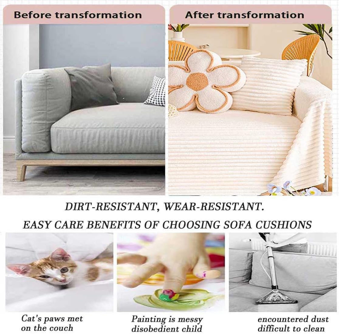 Plush Sheepskin Sofa Cover - Cozy & Protective -5 Plush Sheepskin Sofa Cover - Cozy & Protective -5