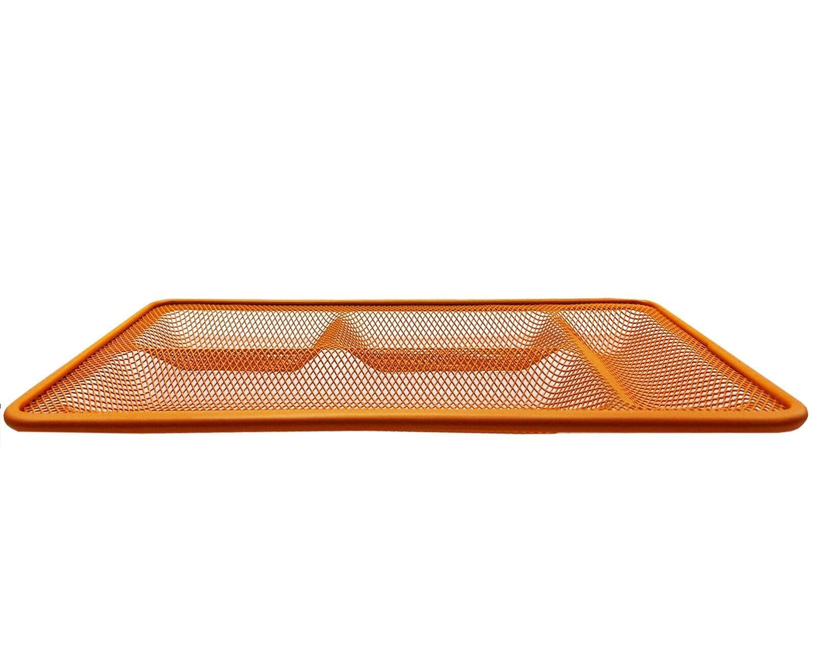 Paulstore Orange Stationery Mesh Divider Tray Container Storage Desk, Office Draw Tidy Organiser (Orange)