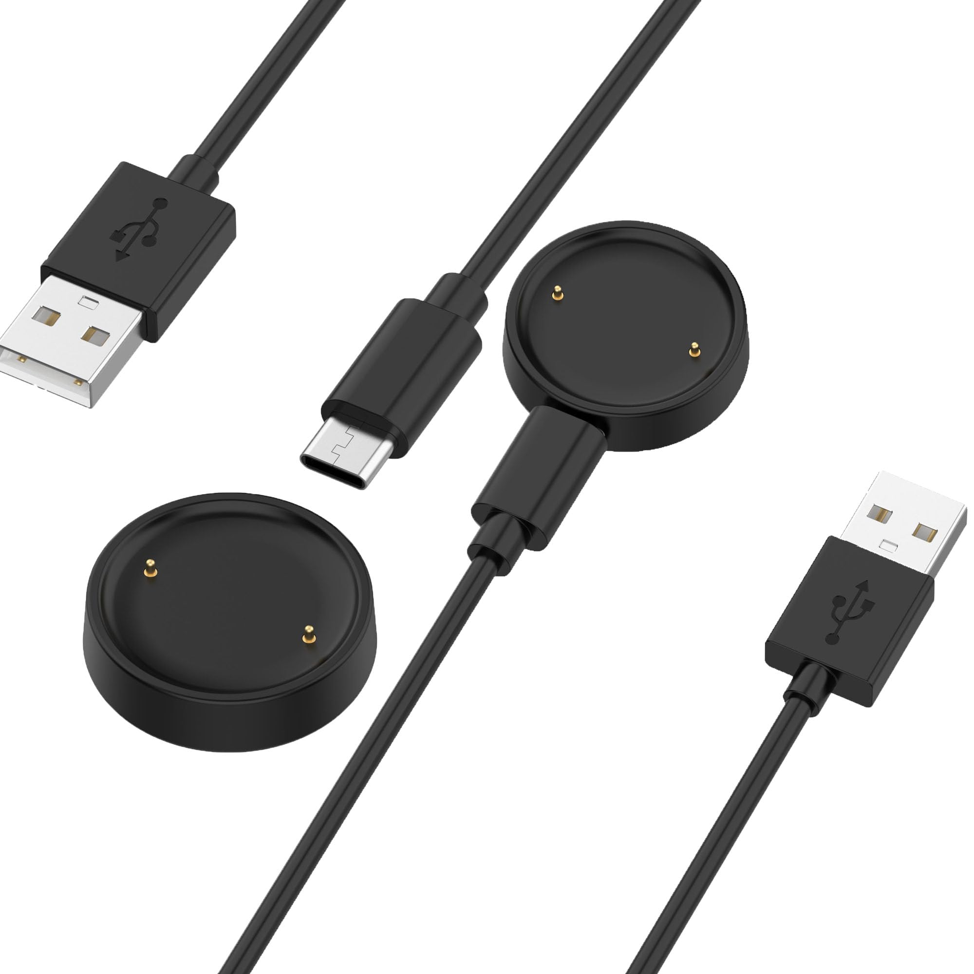 Compatible with Amazfit Active 2 Charger/Amazfit BIP 6 Charging, 3.3FT/100cm USB Charging Dock Cable Cord Replacement Smartwatch for Amazfit Active2 (A2437)