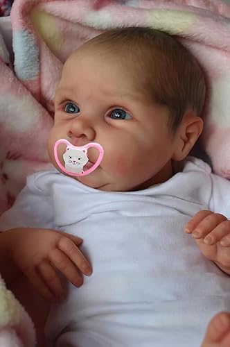 Miniatura 3 de TERABITHIA - Muñeca de bebé realista de 20 pulgadas con pelo pintado, cuerpo de tela suave y pesada, muñeca realista recién nacida que se ve real