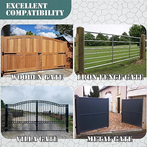 Gate Wheel, 6 Inch Wheel Diameter, 13.1 Inch Height, Suit for Metal Tube & Wooden Gates, 550lbs Capacity, Spring-Loaded Heavy Duty Rubber Casters (Black 2 Pack) - Image 6