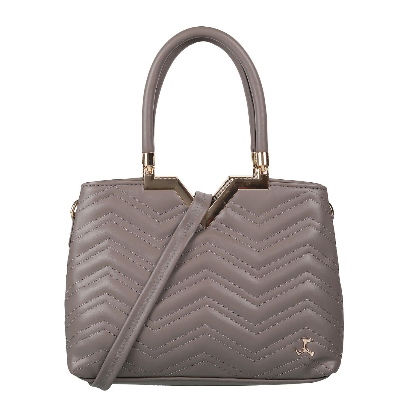 Mochi Women Grey Zip Top Sling Bag (66-7651) (B09W19VXGY) Amazon Price History, Amazon Price Tracker