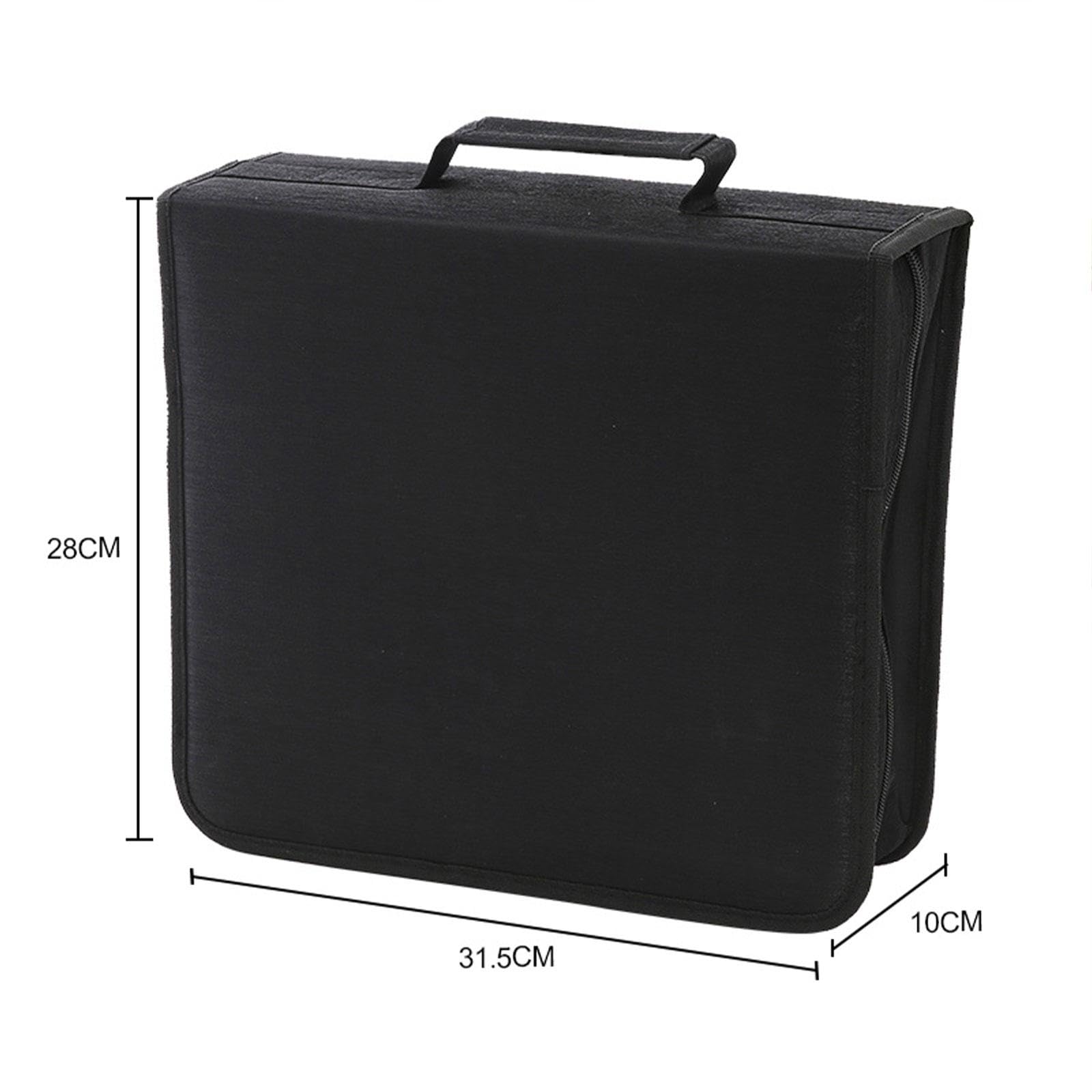 Porta CD/Dvd, Organizer con capacità di 256, Resistente ai Graffi, Elegante Raccoglitore portadischi per Auto e casa, Nero