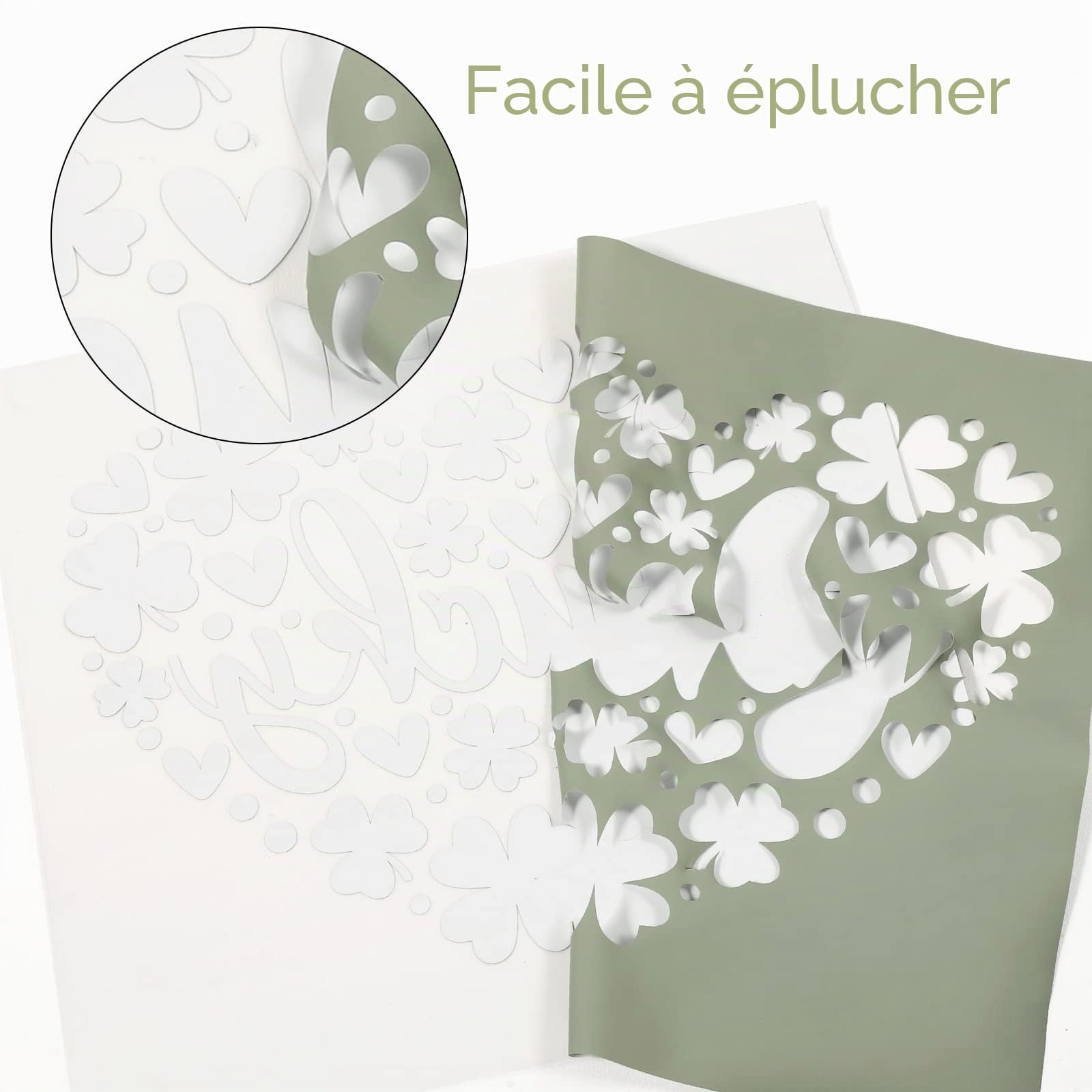 VINYL FROG Rouleau de vinyle de transfert thermique facile à découper pour t-shirts, logo, chapeau, 30,5cm x 2,4 m, vert kaki