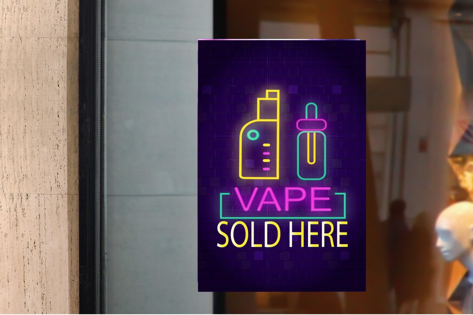 Handmade By Stukk Vape Sold Here Stickers Window Cabinets Outdoor Stickers Waterproof Vinyl Window POS Stickers