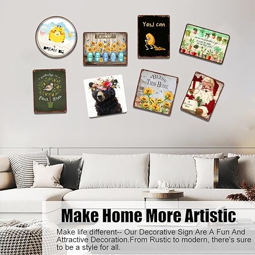 Miniatura 5 de Divertida decoración de oso para baño y bañera, letrero de metal para decoración de pared, oso para amantes de las mascotas, regalo de granja,