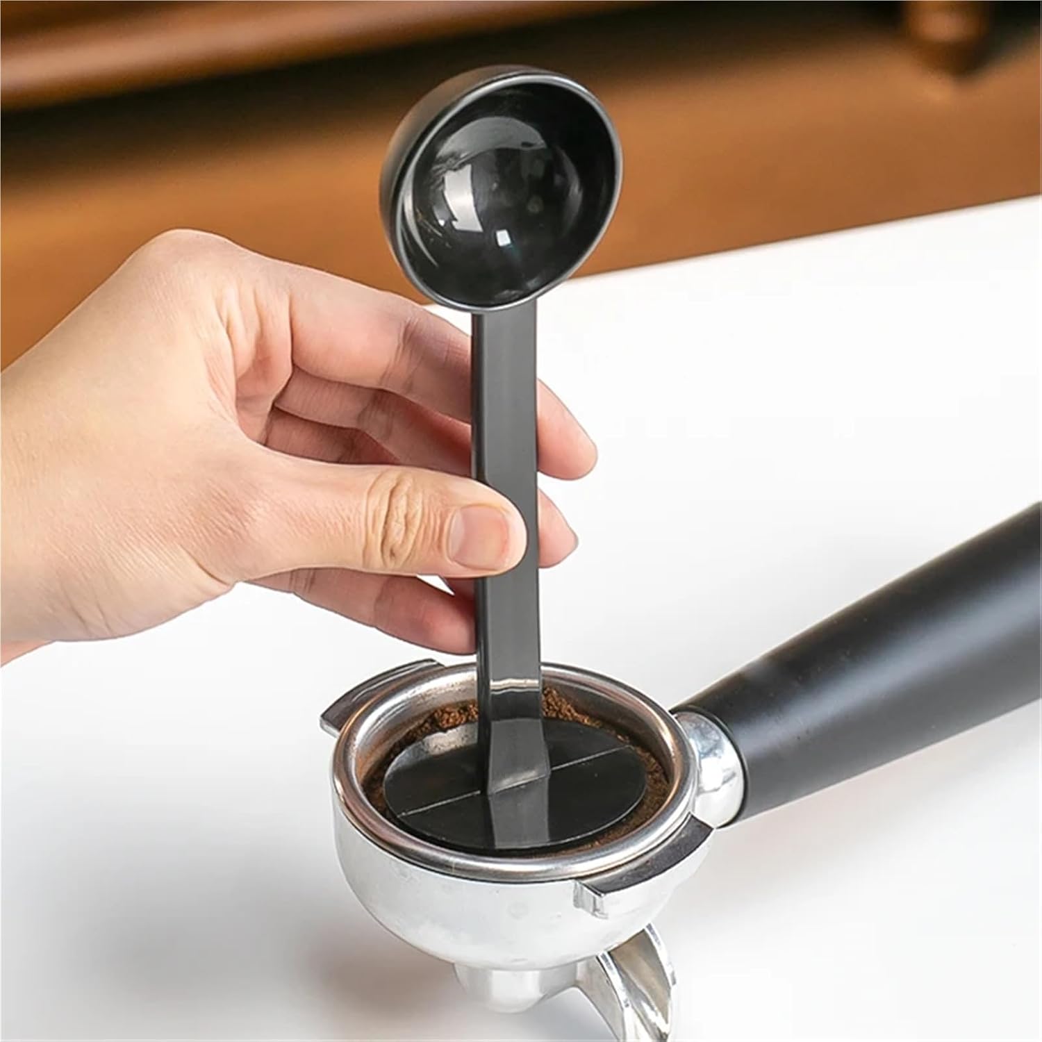 Tamping Scoop 2 in 1 for Coffee Powder Coffeeware Measuring Tamper Spoon Plastic Kitchen Accessories 1Pcs