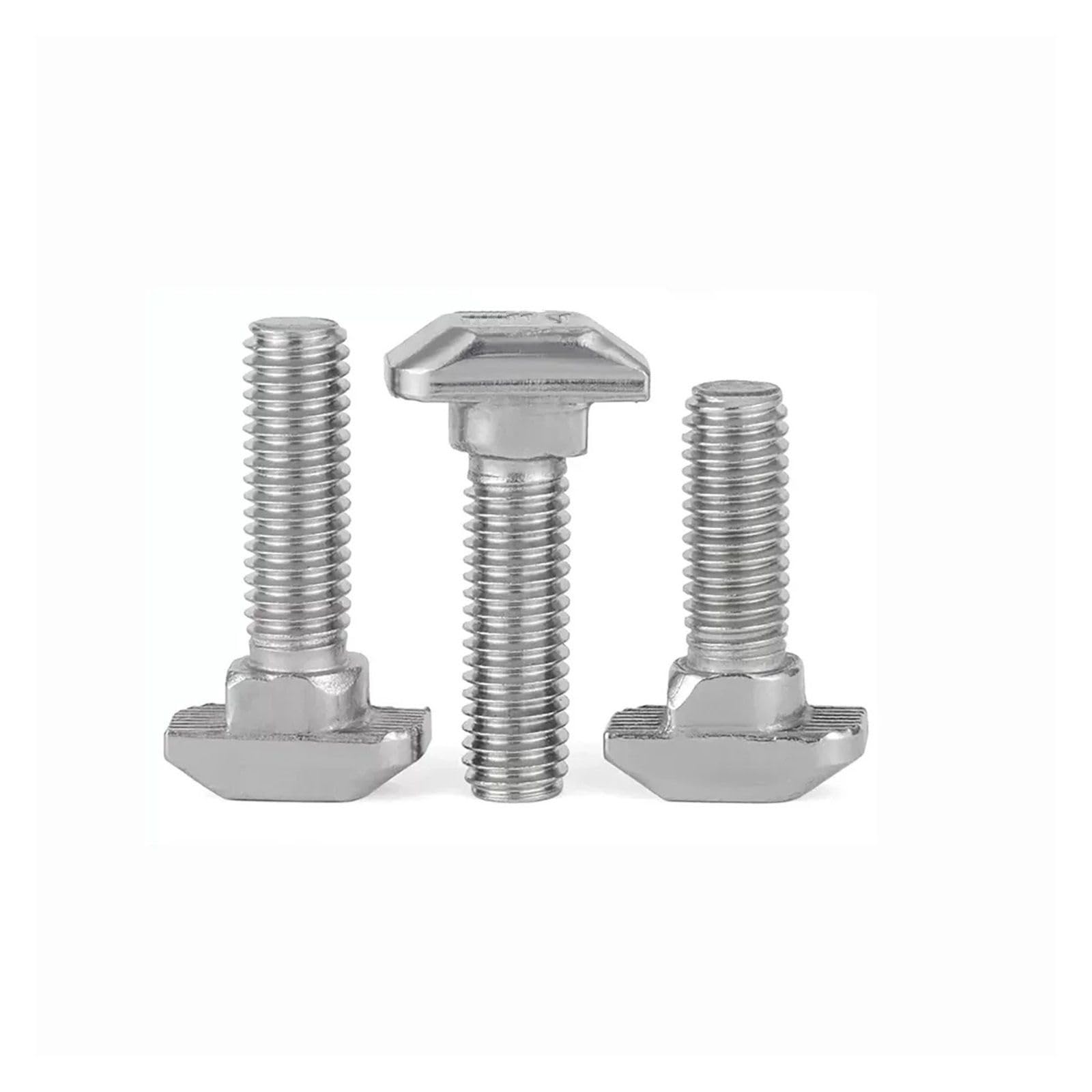 Dadi con scanalatura a T, Bulloni e Viti a T in Acciaio Inossidabile 304, Guida a, scanalatura a, Confezione da 10, Argento M6 M8(10pcs M8X20)