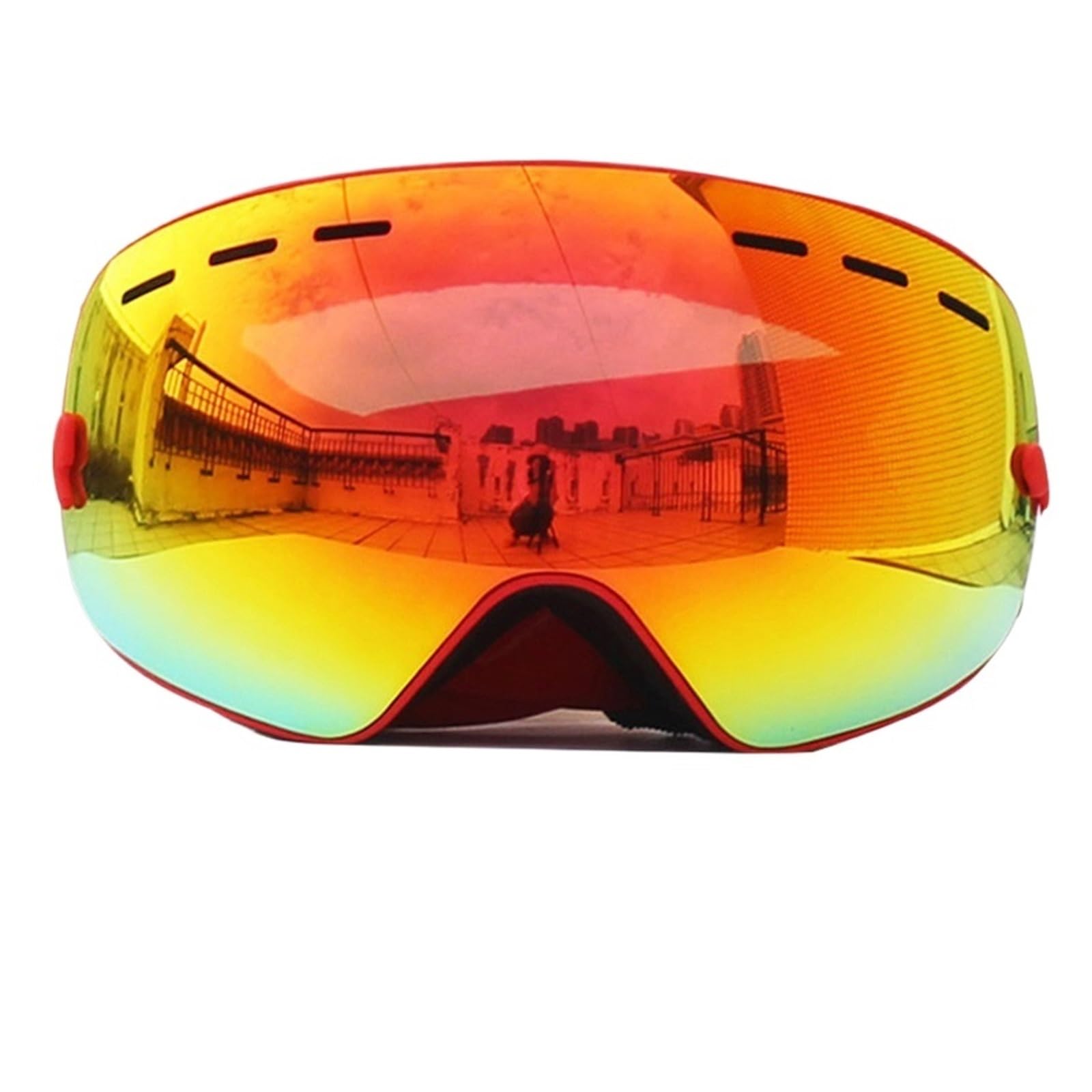 Occhiali da sci Occhiali da sci a doppio strato Occhiali da sci grandi Occhiali da sci Occhiali da snowboard Occhiali da sci Occhiali da sole con lenti a specchio Custodia per occhiali da estern