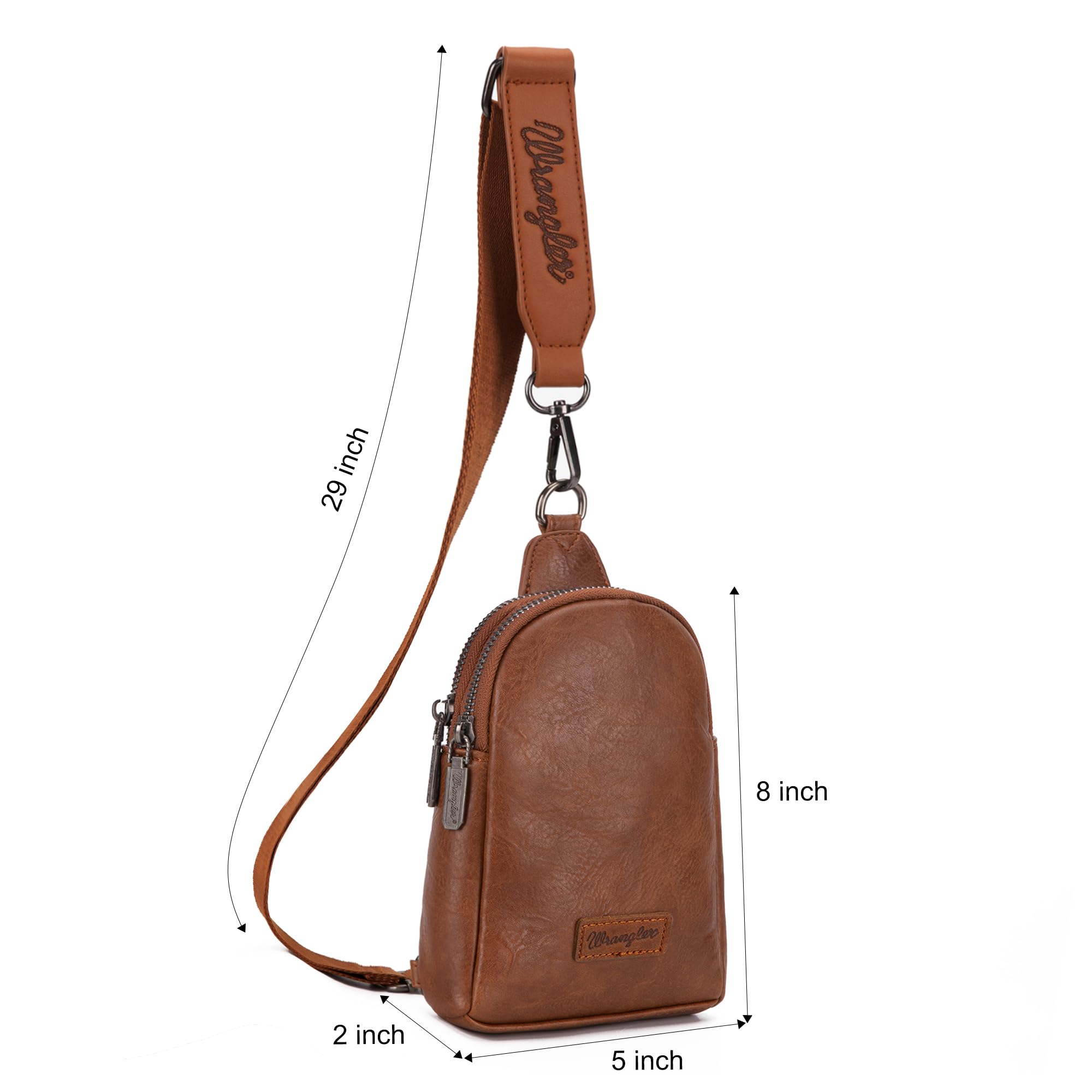 Wrangler Torby na ramię crossbody dla kobiet, torebka na ramię z odpinanym paskiem