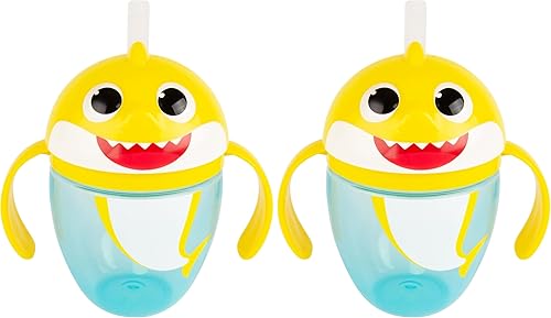 Miniatura 9 de The First Years Pinkfong Baby Shark - Taza con popote y asas, para niños de 9 meses en adelante, 1 unidad, 7 onzas