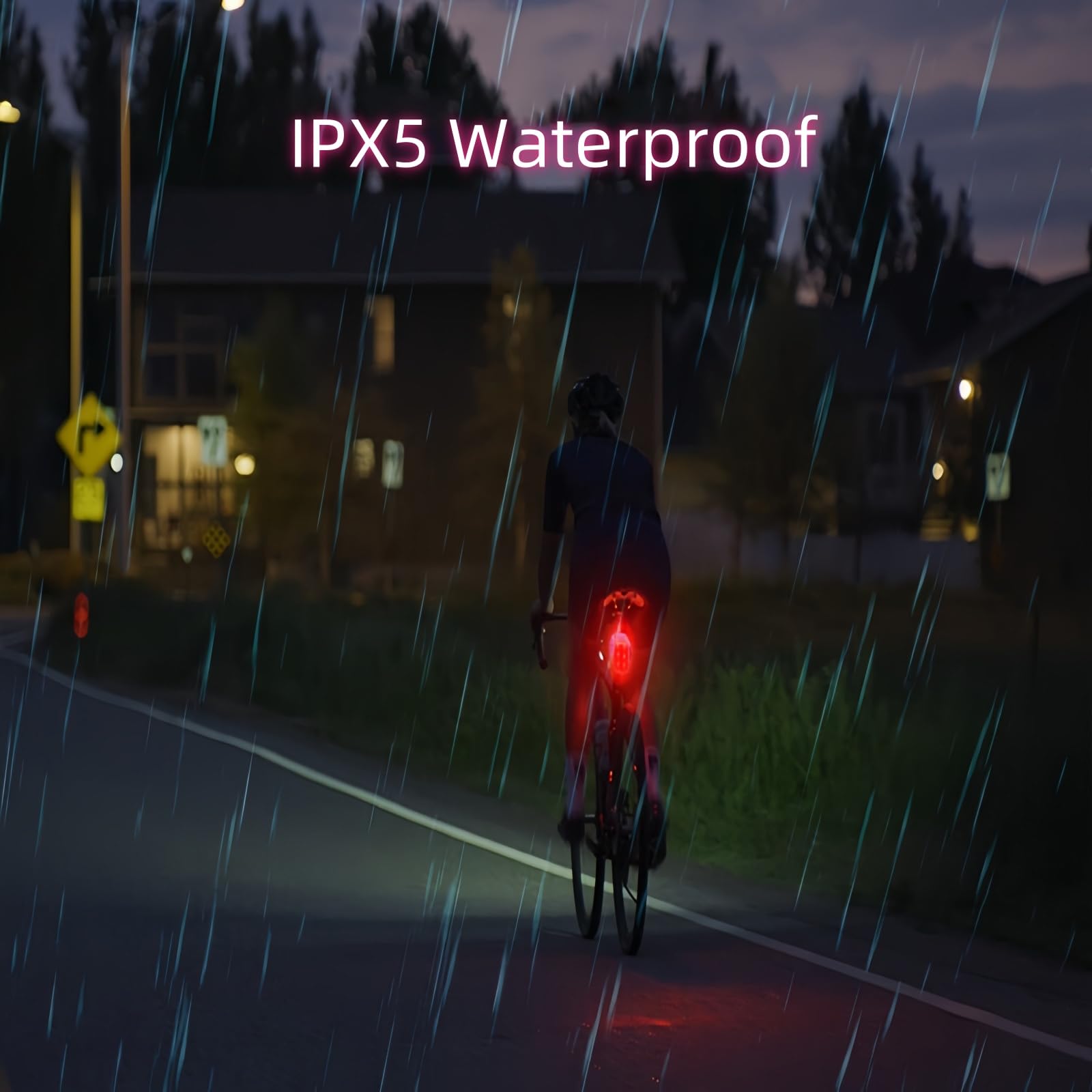 Luci anteriori e posteriori per bicicletta, 1500 lumen, per guida notturna, ricaricabili USB-C, 4+5 modalità di illuminazione, impermeabile IPX5