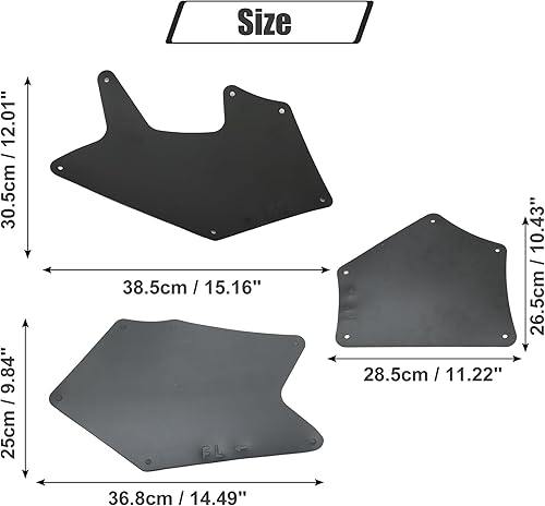 Miniatura 7 de ACROPIX Protector contra salpicaduras delantero y trasero, guardabarros, guardabarros, juego de protección para Toyota Sequoia con clips de