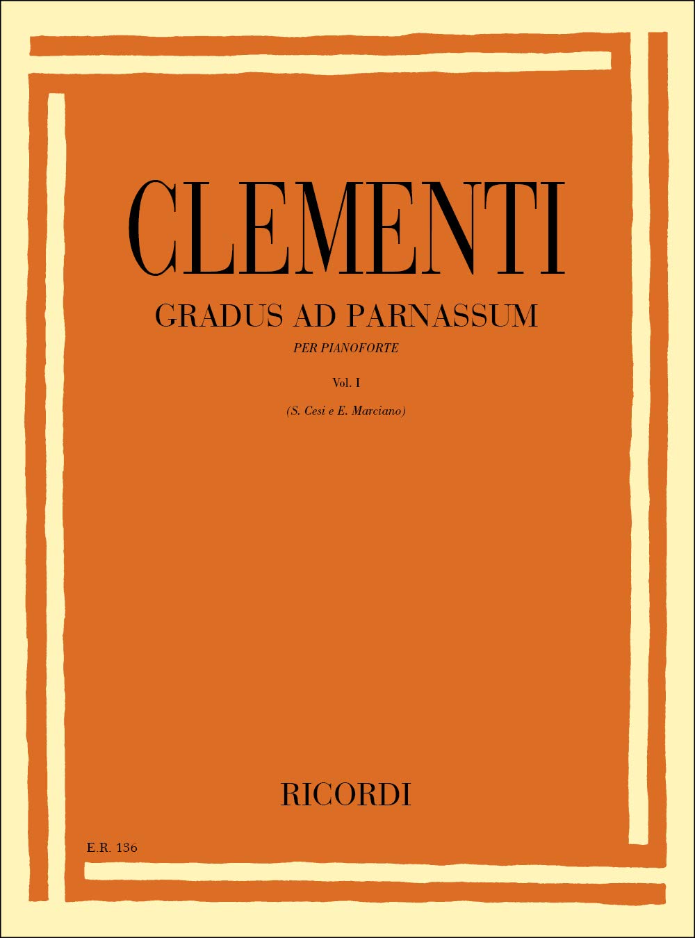 Gradus ad Parnassum. Vol. I Performing score piano Clementi Ricordi