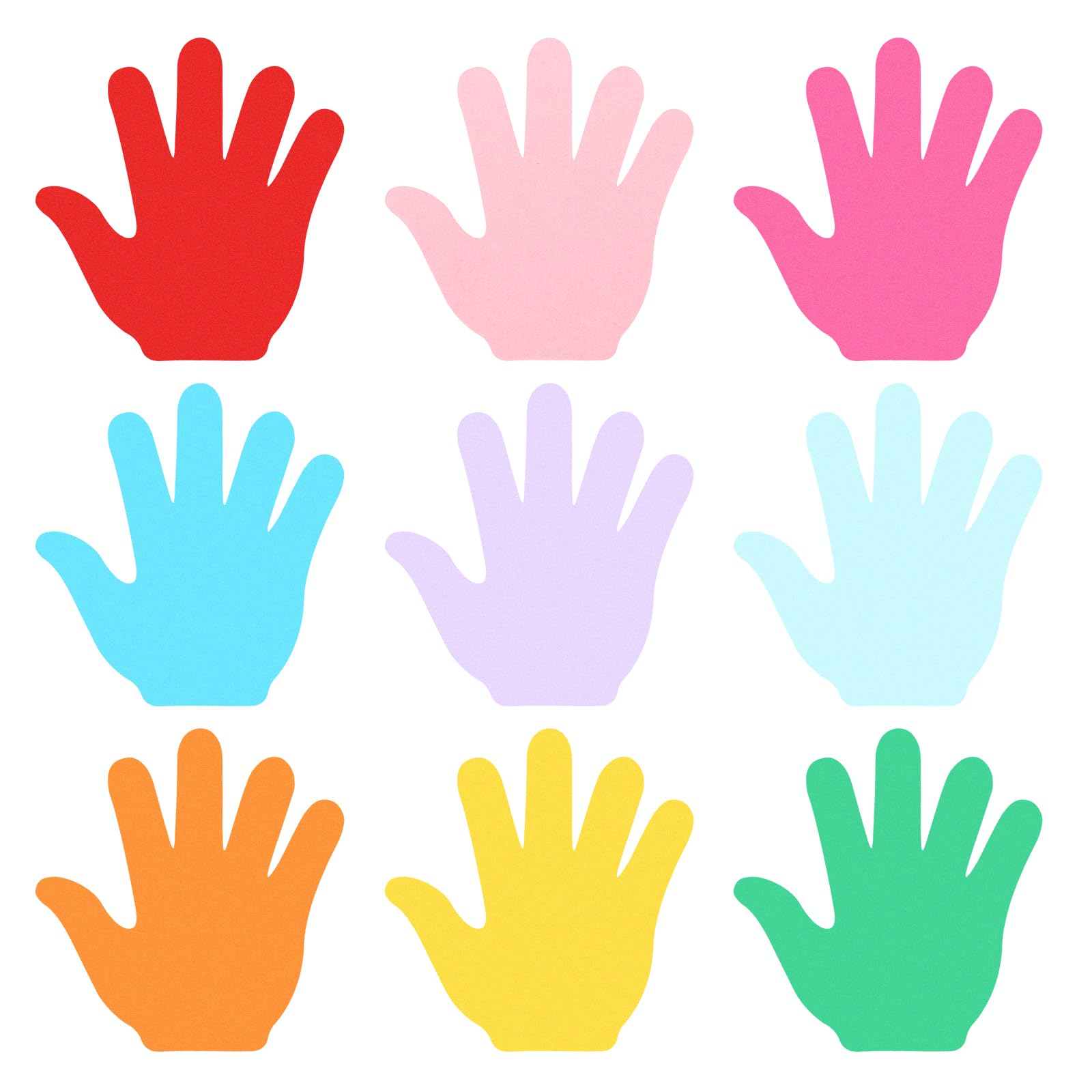 PATIKIL Carta Ritagliata per Lavagne, Ritagli di Carta per Bacheche a Forma di Mano Decorazioni, Multicolore